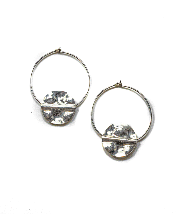 Coin Hoops Silver